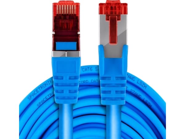 Spacetronik Kabel RJ45 CAT 6 S/FTP AWG27 LSZH niebieski 10m
