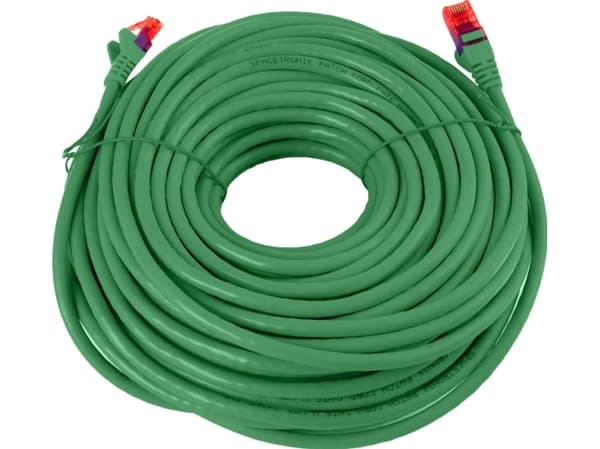Spacetronik Kabel RJ45 CAT 6 U/UTP AWG24 grønn 30m