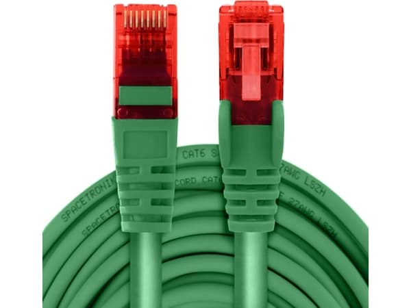 Spacetronik Kabel RJ45 CAT 6 U/UTP AWG24 zielony 5m