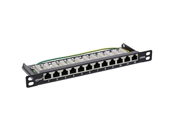 InLine 10\ patch panel Cat.6A 0.5HE 12-way musta RAL9005 ( 76819S )"