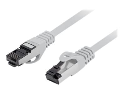 Lanberg - Koblingskabel - RJ-45 (hann) til RJ-45 (hann) - 25 cm - 6 mm - S/FTP - CAT 8.1 - halogenfri, uten hindringer - grå