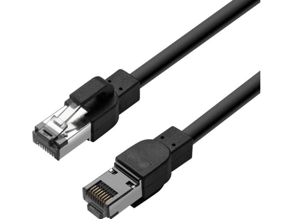 Lanview - Koblingskabel - RJ-45 (hann) til RJ-45 (hann) - 40 m - 6 mm - S/FTP - CAT 6a - formstøpt, utendørs, uten hindringer, 10 Gigabit ethernet, u