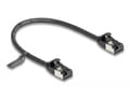 Miniatyrbilde 3 av 5: Delock - Nettverkskabel - RJ-45 (hann) til RJ-45 (hann) - 25 cm - U/FTP - CAT 8.1 - uten hindringer - svart