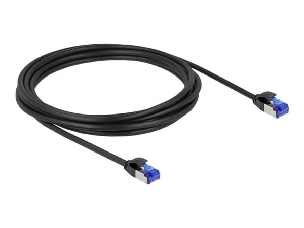 Delock RJ45 verkkokaapeli Cat.6A S/FTP Slim 2 m musta