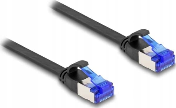 Delock - Koblingskabel - RJ-45 (hann) til RJ-45 (hann) - 2 m - U/FTP - CAT 6a - uten hindringer, flat - svart