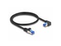 Miniatyrbild 5 av 5: Delock - Nätverkskabel - RJ-45 (hane) rak till RJ-45 (hane) högervinklad - 50 cm - 6 mm - S/FTP - CAT 6a - halogenfri, hakfri - svart