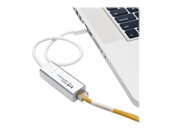 Eaton Tripp Lite Series USB 3.0 SuperSpeed to Gigabit Ethernet NIC Network Adapter RJ45 10/100/1000 Aluminum White - Nätverksadapter - USB 3.0 - Giga