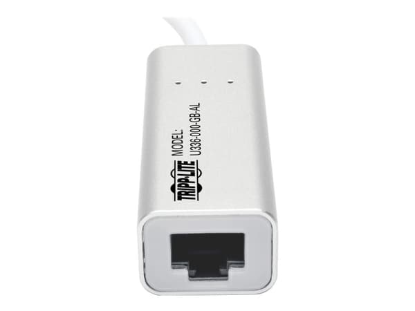 Eaton Tripp Lite Series USB 3.0 SuperSpeed to Gigabit Ethernet NIC Network Adapter RJ45 10/100/1000 Aluminum White - Nätverksadapter - USB 3.0 - Giga