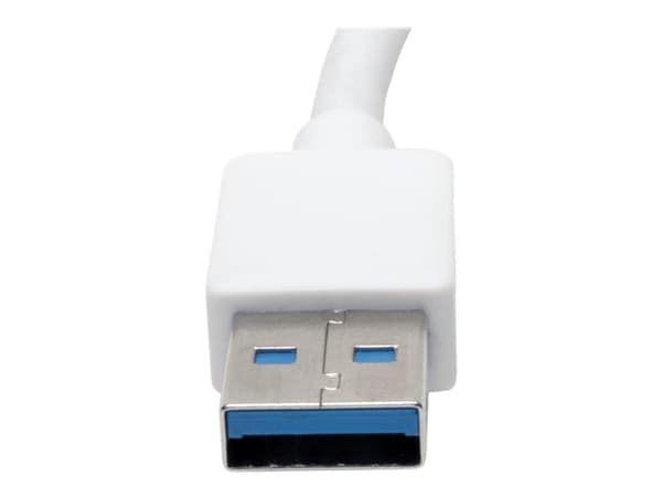 Eaton Tripp Lite Series USB 3.0 SuperSpeed to Gigabit Ethernet NIC Network Adapter RJ45 10/100/1000 Aluminum White - Nätverksadapter - USB 3.0 - Giga