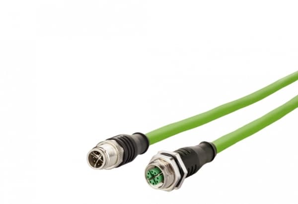METZ CONNECT 142M2X12100, 10 m, Cat6a, M12, M12