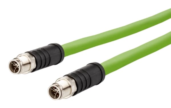 M12 tilkoblingskabel, 8-pins, X-kodet, rett-rett, 10 m (142M6X11100)
