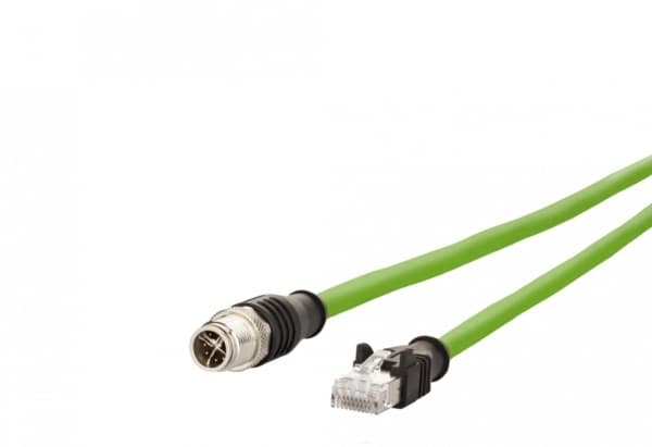 METZ CONNECT 142M2X15100, 10 m, Cat6a, M12, RJ-45