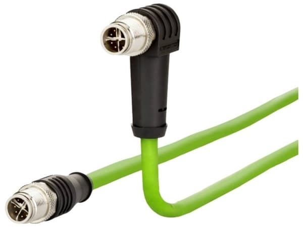 Metz Connect 142M2X1A100 M12 Verkkokaapeli, liitäntäkaapeli CAT 6A S/FTP 10,00 m Vihreä PUR-vaippa, haponkestävä, otsonin kestävä, UV-kestävä, sovelt