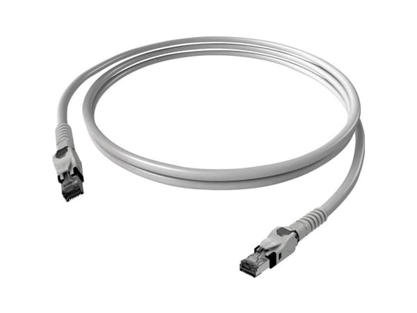 Easylan CP1OAMSMS0030 RJ45 Netværkskabel, patchkabel CAT 6A S/FTP 3 m Grå 1 stk