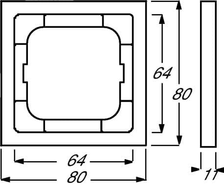 BUSCH JAEGER 1754-0-4301 - Aluminium - Busch-Jaeger - 80 mm - 80 mm - 1,1 cm ( 2CKA001754A4301 )