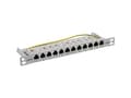 Pikkukuva 3 / 5: InLine 76819I, RJ45, Cat6a, Harmaa, Telinekiinnitys, 0.5U, IEC 60603-7-5