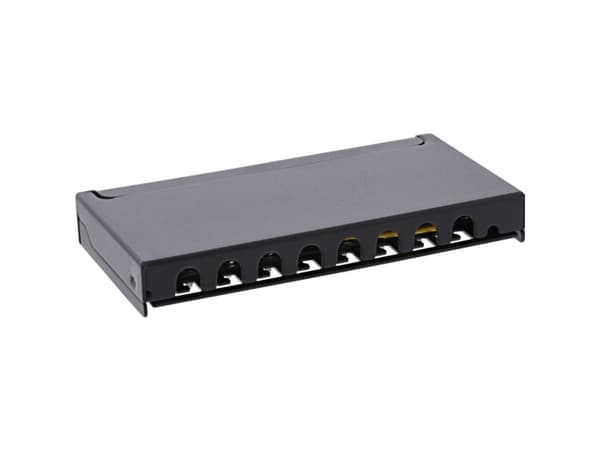 InLine 76818S, RJ45, Cat6a, Svart, Väggmontering, 0.5U, IEC 60603-7-5