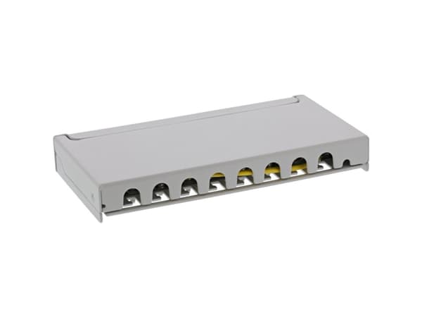 InLine 76818I, RJ45, Cat6a, Harmaa, Seinäkiinnitys, 0.5U, IEC 60603-7-5