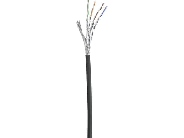 Renkforce RF-5469256 RJ45 Verkkokaapeli, liitäntäkaapeli CAT 6 S/FTP 2.00 m Musta lukitussuojalla, kullatut liittimet, paloturvallinen 1 kpl 1 kpl