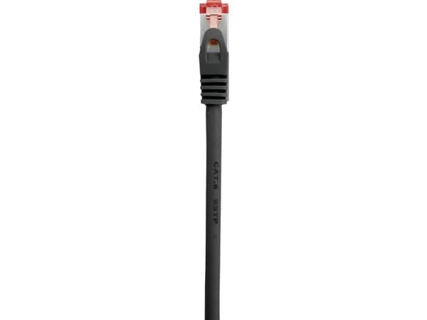 Renkforce RF-5469256 RJ45 Verkkokaapeli, liitäntäkaapeli CAT 6 S/FTP 2.00 m Musta lukitussuojalla, kullatut liittimet, paloturvallinen 1 kpl 1 kpl