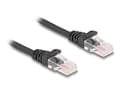 Miniatyrbilde 3 av 5: Delock - Nettverkskabel - RJ-45 (hann) til RJ-45 (hann) - 2 m - 5 mm - CAT 5e - formstøpt, uten hindringer, spiral - svart