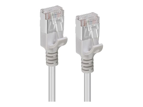 MicroConnect - Nettverkskabel - RJ-45 (hann) til RJ-45 (hann) - 3 m - U/FTP - CAT 6a - halogenfri, slank, uten hindringer - grå