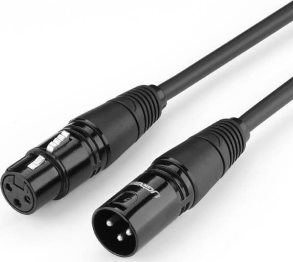 Ugreen förlängning ljudkabel mikrofonkabel XLR (hona) - XLR (hane) 1 m (AV130)