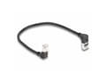 Pikkukuva 3 / 3: Delock RJ45 verkkokaapeli Cat.6A S/FTP Slim 90° kulma ylhäällä / alhaalla 0,25 m musta