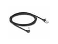 Miniatyrbilde 3 av 3: Delock - Nettverkskabel - RJ-45 (hann) nedvinklet til RJ-45 (hann) rett - 2 m - 4.5 mm - S/FTP - CAT 6a - med støvel, halogenfri - svart
