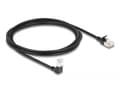 Miniatyrbilde 2 av 3: Delock - Nettverkskabel - RJ-45 (hann) nedvinklet til RJ-45 (hann) rett - 2 m - 4.5 mm - S/FTP - CAT 6a - med støvel, halogenfri - svart