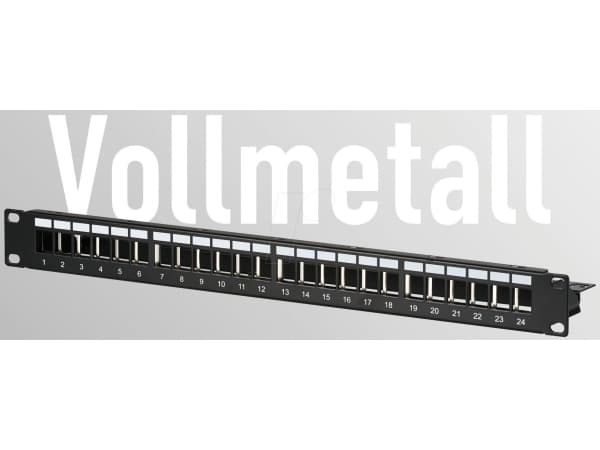 EFB patchpanel 19 tommer 1U, 24-porter,
