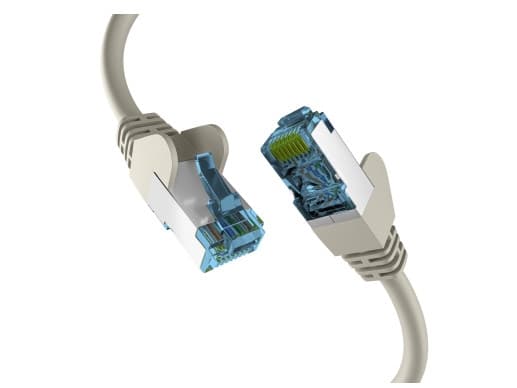 EFB-Elektronik RJ45 PATCH KAAPELI Cat.7 raakakaapelilla RAW KAAPELI GREY 15m S/FTP PIMF verkkokaapeli LAN DSL (EC020200127)