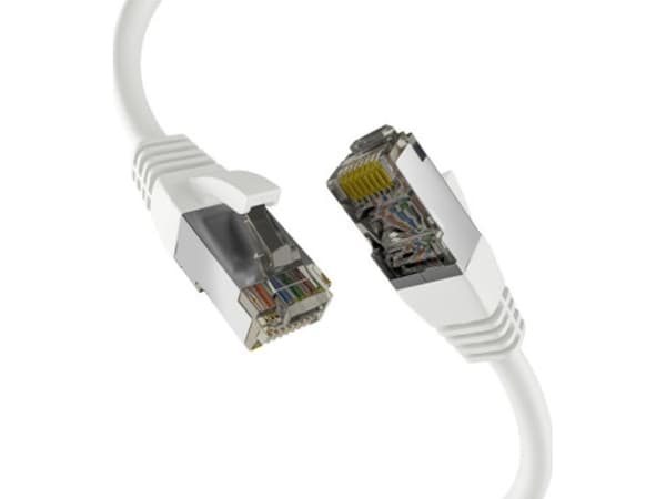 EFB-Elektronik CAT8.1 HVIT 1m RJ45 PATCH KABEL S/FTP PIMF LSZH 2000MHZ 40GB NETTVERKSKABEL (EC020200312)