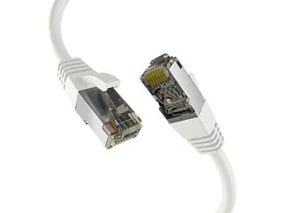 EFB-Elektronik CAT8.1 HVIT 1m RJ45 PATCH KABEL S/FTP PIMF LSZH 2000MHZ 40GB NETTVERKSKABEL (EC020200312)