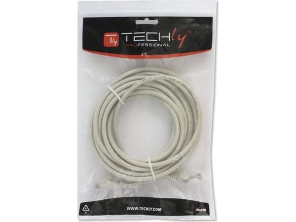 Techly Techly Patch cord Cat5e UTP 0,25m szary CCA