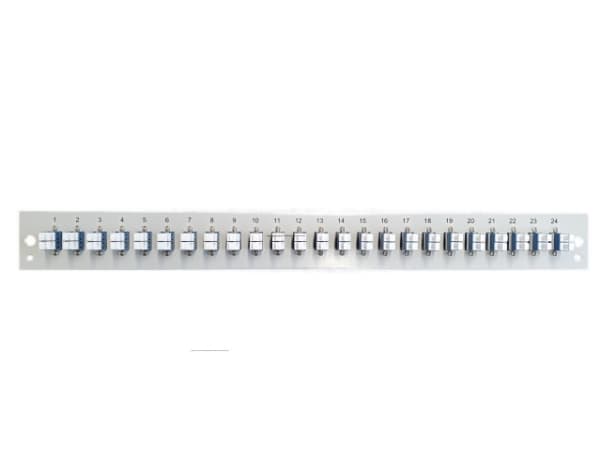 EFB Elektronik SB-FP-24SC-S-OM4, Stativmontering, 1U, Grå, Metall, 432 mm, 13 mm