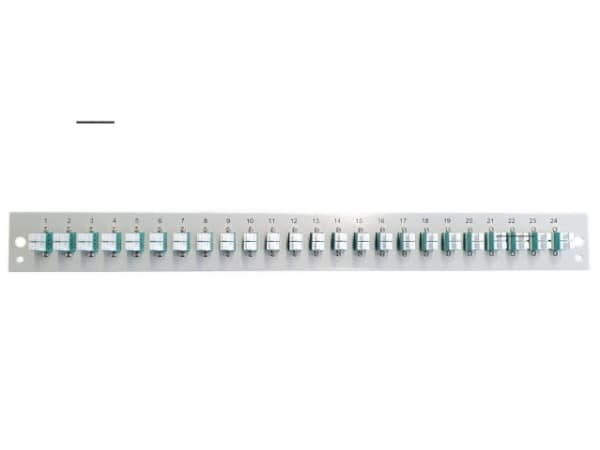 EFB Elektronik SB-FP-24SC-S-OM4, Stativmontering, 1U, Grå, Metall, 432 mm, 13 mm