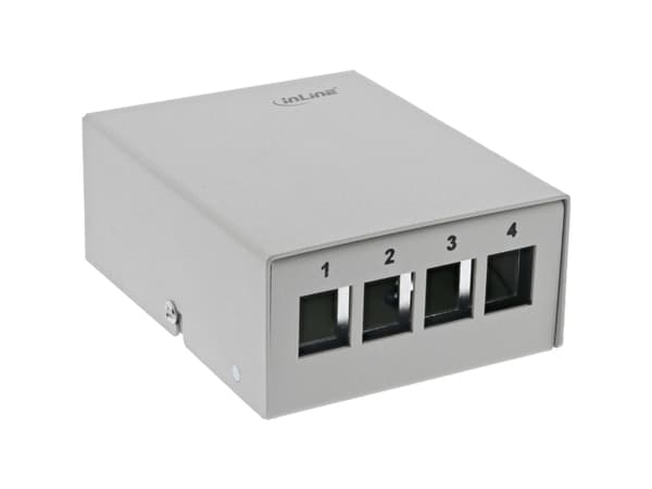 InLine 76264, DIN-skena, RJ-45, Grå, SPCC