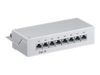 M-CAB - Koblingspanel - CAT 6 - STP - RJ-45 X 8 Grå