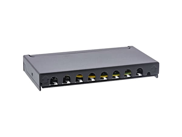 InLine 76818B, RJ45, Cat6a, Sort, Veggmontering, 0.5U, 23 mm