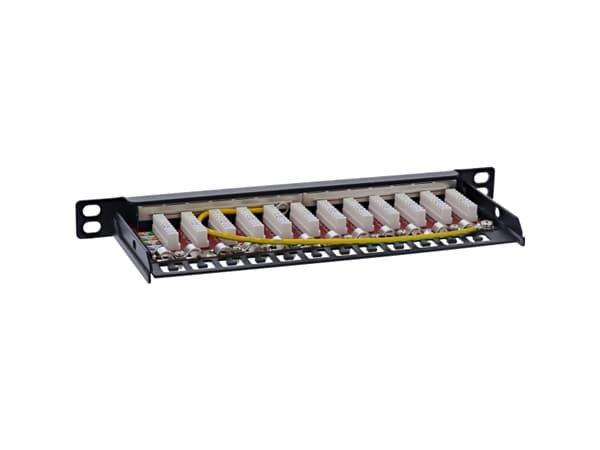 InLine 76819B, RJ45, Cat6a, Sort, Rackmontering, 0.5U, 23 mm
