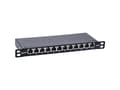 Miniatyrbilde 1 av 5: InLine 76819B, RJ45, Cat6a, Sort, Rackmontering, 0.5U, 23 mm