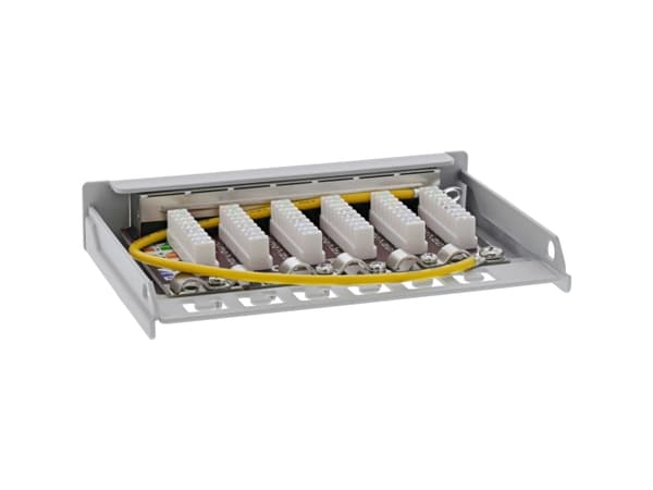 InLine 76816A, RJ45, Cat6a, Grå, Rackmontering, 0.5U, 23 mm