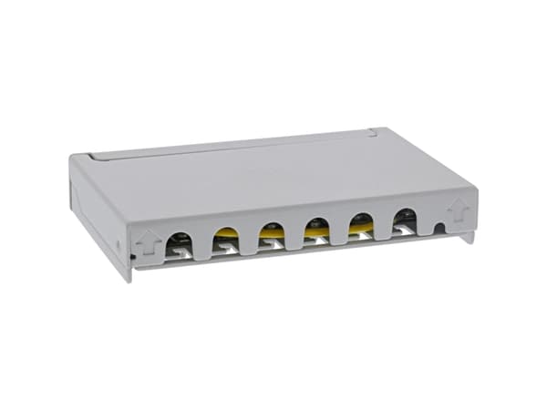 InLine 76816A, RJ45, Cat6a, Grå, Rackmontering, 0.5U, 23 mm
