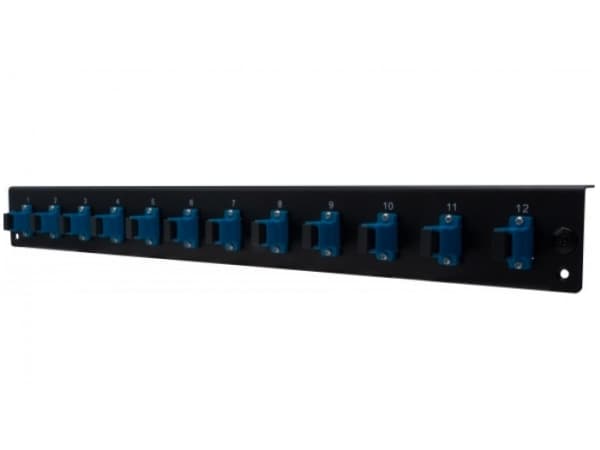Dexlan 395426, Stativmontering, 1U, Fiber, SC UPC SM Simplex, Svart, Blå