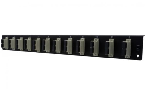Dexlan 395432, Rackmontering, 1U, Fiber, SC UPC MM Duplex, Sort, Grå