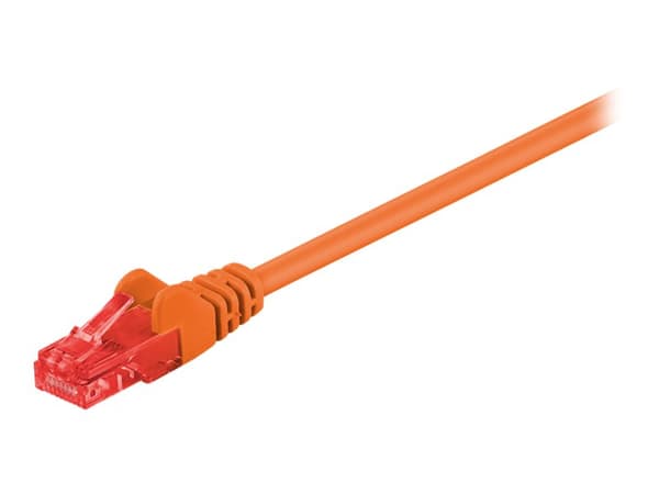 goobay - Koblingskabel - RJ-45 (hann) til RJ-45 (hann) - 1 m - UTP - CAT 6 - formstøpt, uten hindringer - oransje