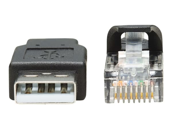 Eaton Tripp Lite Series USB Type-A to RJ45 Rollover Console Cable, M/M, Black - 10 ft. - Seriell kabel - USB (hann) til RJ-45 (hunn) - 3.05 m - dobbe