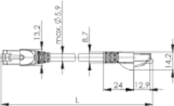 Telegärtner S-FTP, Cat-6a, 7,5 m, 7,5 m, Cat6a, S/FTP (S-STP), RJ-45, RJ-45