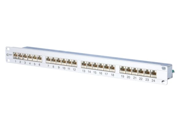 METZ CONNECT 130855-E, Rj-45, Cat6, Hvit, Rackmontering, 1U